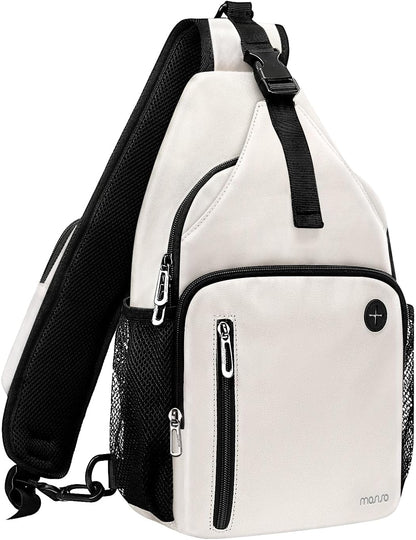 MOSISO Sling Backpack Bag, Crossbody Shoulder Bag Travel Hiking Daypack Chest Bag with Front Square Pocket&USB Charging Port