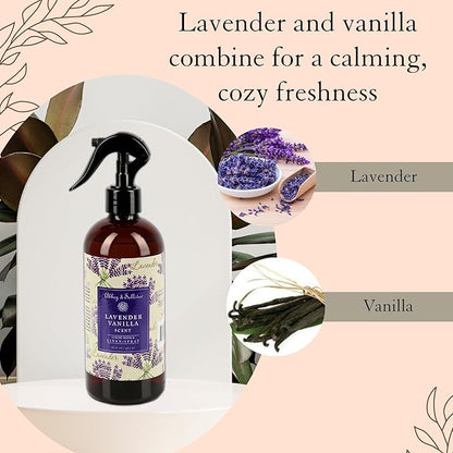 Abbey & Sullivan Odor Eliminating and Refreshing Linen and Room Spray, Lavender Vanilla, 16 oz.