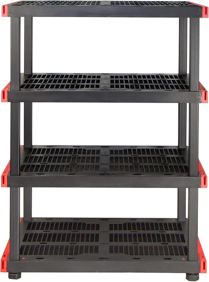 CX Craftsman, 4-Tier Highly Durable Storage Rack, 200lbs/shelf, (55”H x 40”W x 24”D), Interlocking Shelving Unit and Weather-Resistant Design, American Made Garage Shelf