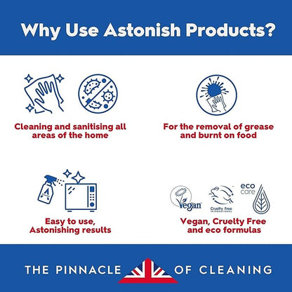 Astonish Specialist Extra Strength Grease Lifter With Baking Soda - No Scrub De-Greaser Formula For Kitchen Surfaces, Trays & Pans - Vegan Cruelty Free Household Cleaning Supplies, 750ml Bottle, 2PK