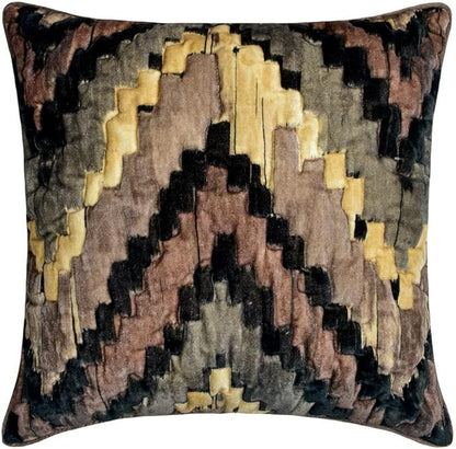 The HomeCentric King/Queen/Twin Beige Designer CA King 86"x18" Bed Runner with Pillow Cover, Abstract, Chevron, Quilted Bed Scarf on Suede Velvet Fabric - Paramount