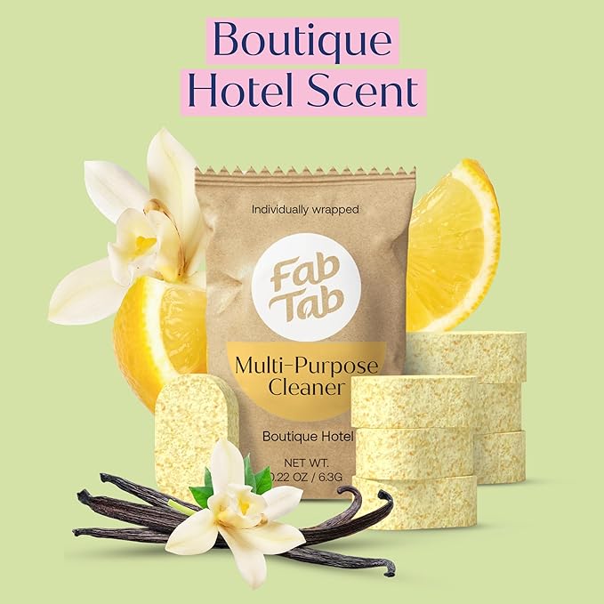 Fab Tab Fabtab Sustainable Multi-surface Cleaner Refill Cleaning Tablets For All Surfaces, Plant-based, No Harsh Chemicals, Citrus Scent (bottle Not Included)
