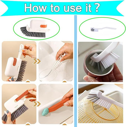 13pcs Window Groove Cleaning Brush Kit, Magic Window Track Cleaner, Crevice Cleaner Brush, Sliding Door Track Cleaner, Gap Cleaning Brush for Sill, Tile Lines, Sliding Door, Keyboard. Small Brush Set.
