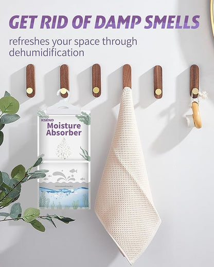 Moisture Absorbers 8 Packs - 9.8 oz Dehumidifier Bags, Portable Moisture Hanging Bags for Closet, Bathroom and Kitchen, 11.8'' x 6.3''