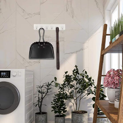 Heavy Duty Black Metal Dust Pan -Handheld Dustpan with Handle, Stainless Steel Large Dustpans with Wide Lip Industrial Dust Pans Precision Edge Small Dustpan for Home/Comfort/Hanging