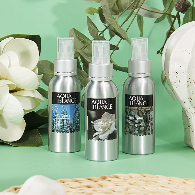 Fragrant Room Spray, Fir Grove, Eucalyptus Leaves, Gardenia Bloom, 3 x 3.4 fl oz, Air Fresheners Odor Eliminator for Home, Bathroom, Concentrated Room Spray
