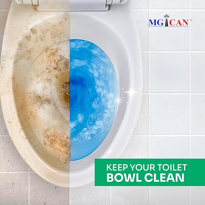 MGICAN Patented Automatic Toilet Cleaning System(ATCS) | Non-Toxic | Bleach Free & Long-Lasting | In Tank Toilet Bowl Cleaner | Cleans & Removes Stains in Every Flush| UL-Certified, 1 Pack