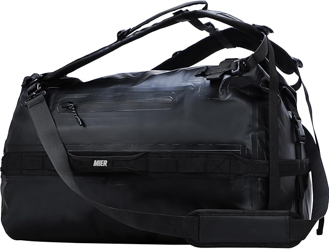 MIER Large Waterproof Duffel Bag Rolltop Dry Backpack Duffle Bags for Kayaking, Rafting, Boating, Swimming, Camping, Travel, Gym, Beach, 60L/80L