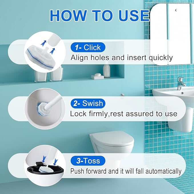 Disposable Toilet Wand Refills (30 Count)