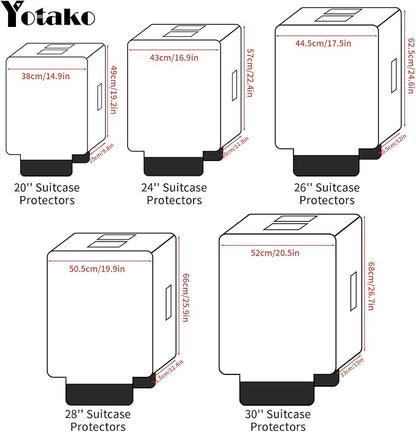 Yotako Clear PVC Suitcase Cover Protectors 20 Inch Luggage Cover for Wheeled Suitcase 20''