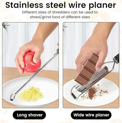 4Pcs Stainless Steel Grater for Different Food Grater with Non-Slip Handle for Vegetables Cheese Shredder and Lemon
