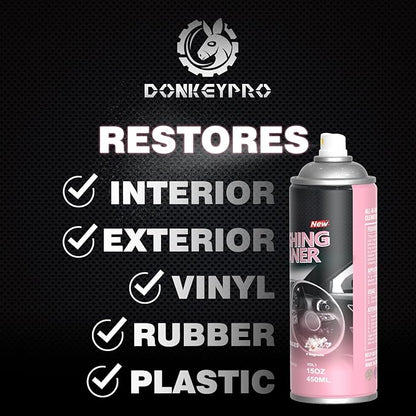Car interior protectant Spray-Repels Dust & Staining,Restores & Protects Plastic, Vinyl, Leather - UV Guard, Anti-Aging, Long-Lasting Gloss, Exterior & Interior Car Polishing Cleaner (2 x 15oz)