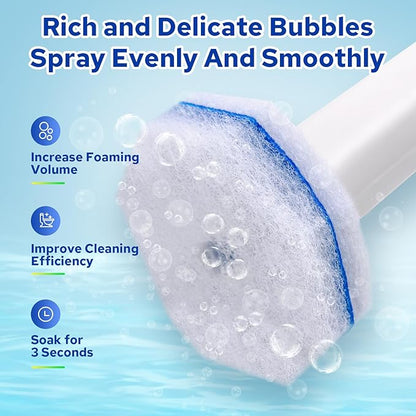 Cecailin® 60pcs Disposable Toilet Brush. Bathroom Cleaning. Disposable Bowl Cleaners Compatible with Most Toilet Brushes