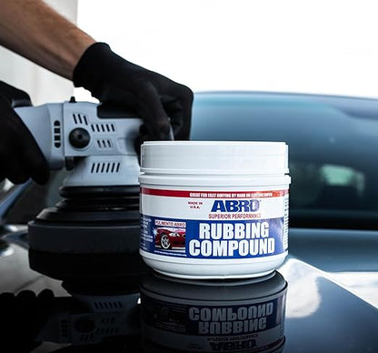 ABRO Superior Performance Automotive Rubbing Compound for Oxidized Finishes, Buff, Shine, Smooth, & Clean, Scratch Remover for Vehicles, Boats, & Bikes - 32 oz.
