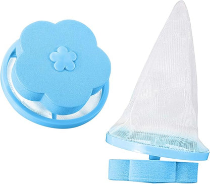 Hestya 4 Pieces Pet Hair Remover for Laundry, Lint Catcher for Washing Machine Laundry Hair Catcher Lint Mesh Bag Reusable Household Filter Net Pouch Floating Traps
