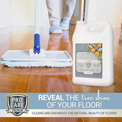 ProCare Floor Cleaner (Made in USA) | Tile, Stone, Laminate, Vinyl & Natural Wood Floor Cleaner for Mopping, Household Supplies, Cleaning Solution with Citrus Aroma - 1 Gal (128 Fl Oz)