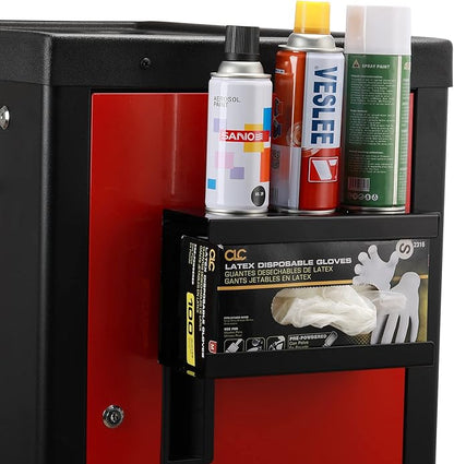 AIRTOON 2PCS Magnetic Glove Dispenser, Disposable Gloves Box Holder, Glove Holder for Wall Mount, Magnetic Glove Box Holder, Red and Black