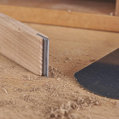 New Cabinet Scraper Cards and Cabinet Scraper Burnisher with 6 Piece Multi-Shaped Scraper Set 1 Oval 2 Double Convex/concave 1 Rectangle 1 Curved and 1 Gooseneck Scraper (HTCSCS07)