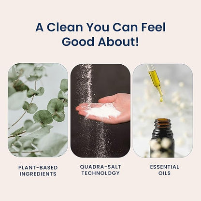 Truly Free Natural Glass Cleaner - Removes Dirt & Debris for Sparkling Clean Windows & Glass Surfaces at Home, Office & Garage, Includes: 1 Refillable Empty Bottle (16oz) & 2 Refills (3oz ea)