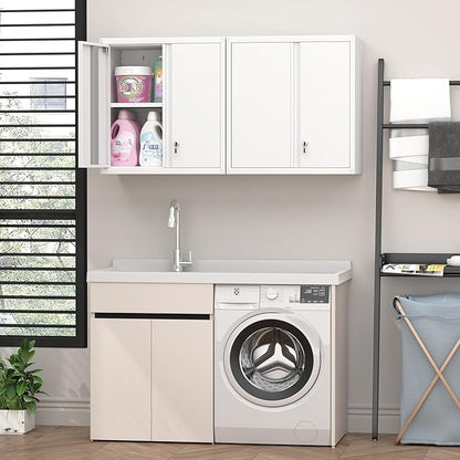 Metal Wall Cabinet,Garage Wall Mounted Cabinets,Steel Locking Cabinet,Metal Wall Cabinets for Office,Wall Cabinets with Doors and Shelves,Garage Cabinets for Home,Basement