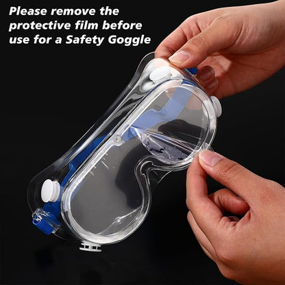 Yunsailing Protective Safety Goggles Lab Over Glasses Clear Anti Fog Eye Protection Goggles for Men Women