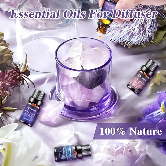 Sleep Essential Oils, Essential Oil Blends for Diffusers for Home (Relax, Stress Relief, Fresh Breathe, Sweet Dreams) Candle Making Scents, Relaxation Gift for Women and Men