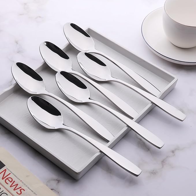 Ggbin 12-Piece Stainless Steel Dinner Spoons, Tablespoon Set