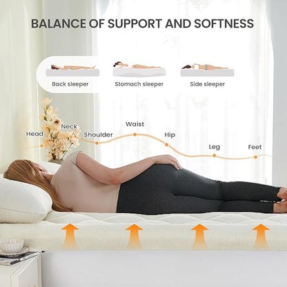 Mattress Topper Twin for Back Pain Thick Mattress Pad Cover Sherpa Plush Pillow Top Down Alternative Fill Mattress Cover with 8-22 Inch Deep Pocket