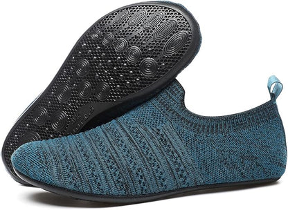 QZKDM Lightweight Slip on Grip Indoor House Slippers Barefoot Non Slip Home Exercise Yoga Shoes for Men Women