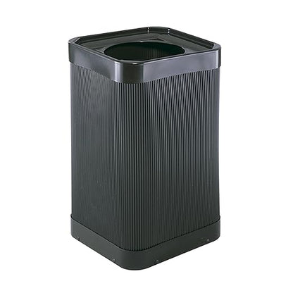 Safco At-Your-Disposal Trash Can, 38 Gallon Modern Plastic Garbage Can for Offices, Break Rooms, Indoor Use, Black