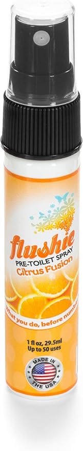 Flushie Pre-Toilet Sprays for Poop Travel Size Toiletries Bathroom Spray for Poop Spray for Toilet Deodorizer Traveling Essentials Poop deodorizer Poop Odor eliminator