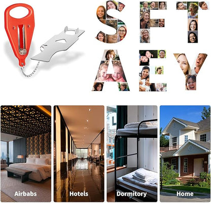 Home Security Door Lock, VIRIDI Portable Travel Doorlocks for Airbnb Hotel Room Bedroom Add Extra Safety Privacy Solid Removable No Drill Door Jammer Latch for House Apartment School Selfdefense Item