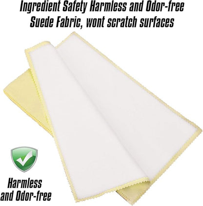 SEVENWELL Silver Polishing Cloth, Jewelry Cleaner Cloth for Sterling Silver Jewelry, Gold, Platinum, Silverware, Diamonds, Gemstones, Coins (Yellow)