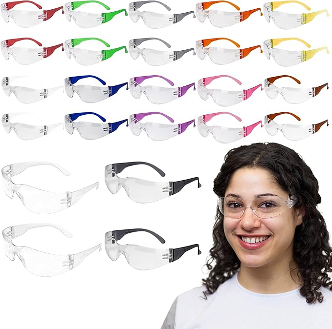 SAFE HANDLER Hyline Anti-Fog Color Safety Glasses Variety, Impact Resistant, Polycarbonate, Anti-Scratch