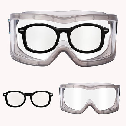 Chemistry Lab Safety Goggles,that Fit Over Glasses,Scientific, Construction, Woodworking, Anti-Fog,Splash,Vent