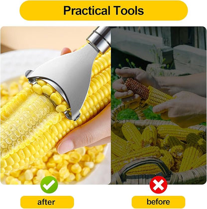 2 Pcs Corn Peeler, Corn Stripper Corn Cob Stripper Tool,Corn Stripper for Corn on the Cob Remover Tool，Corn Thresher with Ergonomic Handle，Kitchen Gadget