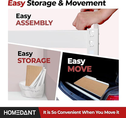 HOMEDANT White 5 Tier Laminated Boltless Heavy Duty Garage Storage Adjustable Wide Size Metal Shelving Unit Utility Rack Shelves Organization Shelf Shed Warehouse 47.7" W x 18.2" D x 71.3" H 3Pack