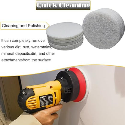 10 Pack 5 Inch 2000 Grits Multipurpose Scrubber Scouring Pads Flocking Scuff Pads -Hoop and Loop Scuff Pads Conditioning Discs Polishing Pad for Furniture Automotive Cleaning, Rust Removal
