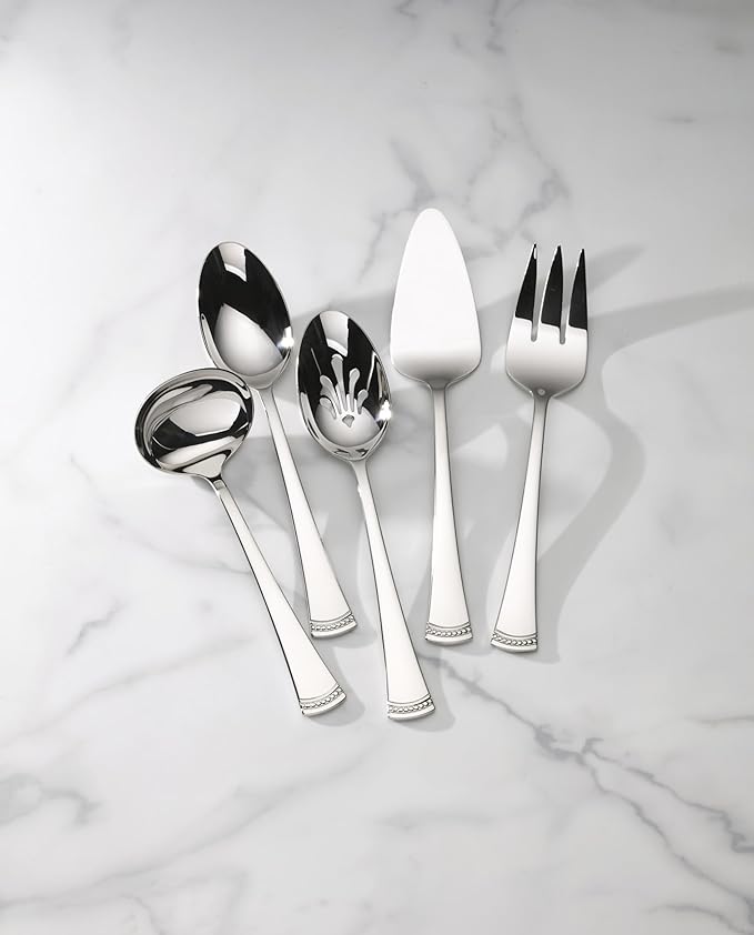 LENOX Portola 5-Piece Hostess Set, 5 Count, Metallic