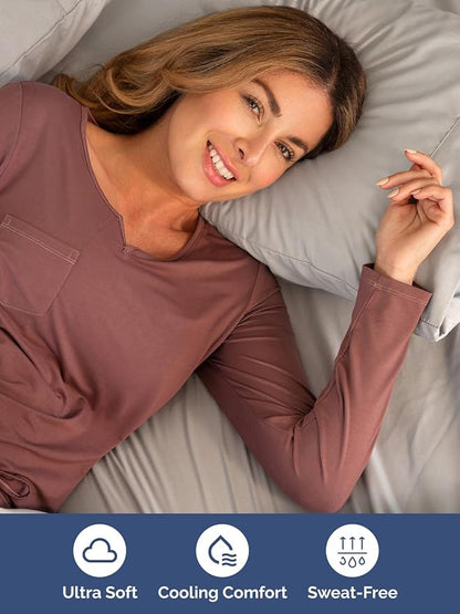 Extra Deep Pocket Twin Sheets - 3 Piece Breathable & Cooling Bed Sheets - Hotel Luxury Bed Sheet Set - Soft, Wrinkle Free & Comfy - Easily Fits Extra Deep Mattresses - Deep Pocket Light Grey Sheets