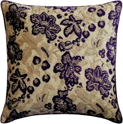 The HomeCentric King/Queen/Twin Purple Decorative Queen 74"x18" Bed Runner Without Pillow Cover, Floral, Velvet Bed Scarf on Velvet Fabric - Plum Petal