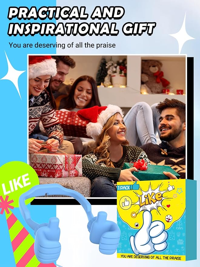 Stocking Stuffers for Teen Boys Girls Kids Christmas: Thumbs Up Lazy Phone Stand Holder Gift for Men Women Adults Funny Gadgets Teenage Dad Father Mom Husband Wife Who Have Everything Cute Things