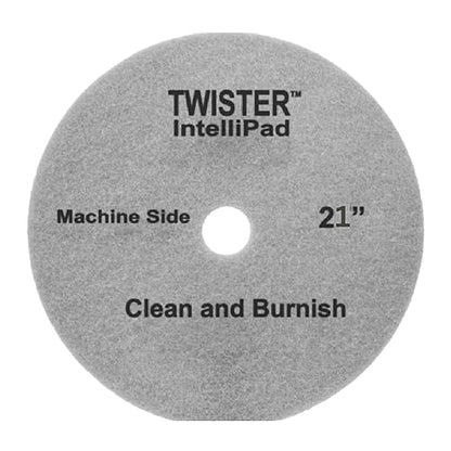 Diversey DD800576 TASKI Twister Intellipad Diamond Coated Floor Machine Cleaning Pad, Made in USA, Burnish to High Super Gloss Finish, Grey/Brown, 21-inch (Pack of 2)