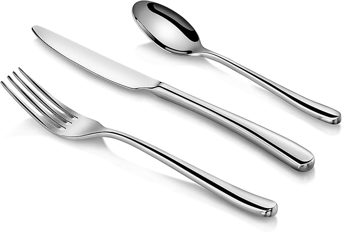 Artaste Rain II Forged 18/10 Stainless Steel (Silver (Service for 12), Flatware (36-Piece Set))