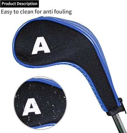 Golf 12pcs Thick Synthetic Golf Iron Head Covers Set Headcover Fit All Brands Callaway Ping Taylormade Cobra Etc. Also Custom Name