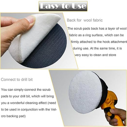 10 Pack 5 Inch 2000 Grits Multipurpose Scrubber Scouring Pads Flocking Scuff Pads -Hoop and Loop Scuff Pads Conditioning Discs Polishing Pad for Furniture Automotive Cleaning, Rust Removal