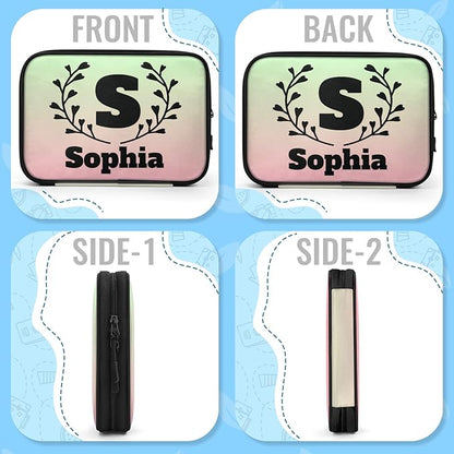 Custom Electronics Organizer Travel Case Personalized Name Initials Cable Charger Cord Tech Organizer Pouch Accessories Bag