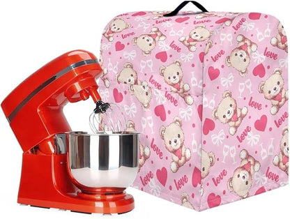 Cartoon Bear Lover Stand Mixer Covers for Women Kitchen Appliance Dust Covers Protective Compatible with 4.5-5 Quart Kitchen Aid Stand Mixer Cartoon Gnome Mixer Cover