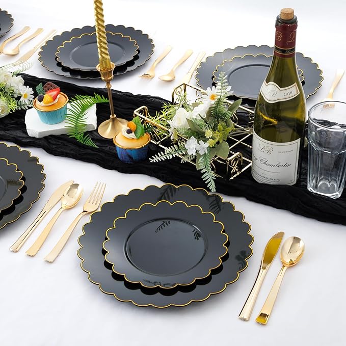 EI 360pcs Gold Plastic Silverware,Gold Silverware Disposable,Gold Forks and Spoons,Gold Cutlery include 120pcs Plastic Forks,120pcs Plastic Spoons and 120pcs Plastic Knives