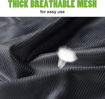 OTraki 20x24 inch Mesh Laundry Bags 2 Pack Fine Mesh Heavy Duty Drawstring Bag Washable Medium Toy Sack Washing Bag for Home Dorm Hotel Camp Beach Travel Storage Black